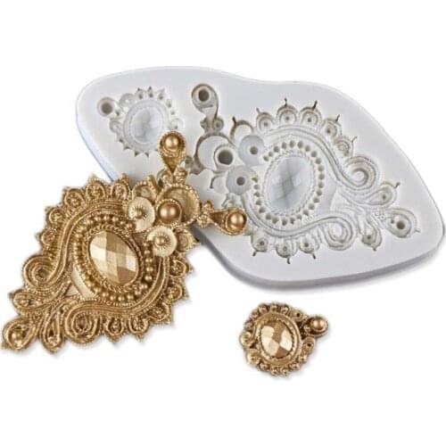 3D Diamond Pendant Frame Silicone Molds for Baking Chiffon Mousse Dessert Relief Owl Jewelry Cake Molds Food Grade