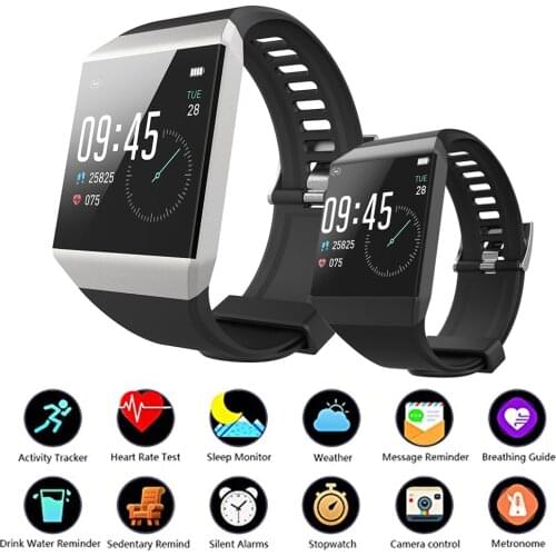 R30 Smart Watch Heart Rate Monitor Fitness Tracker Sport Watch Men Smartwatch for IOS Android Stainless Steel Case