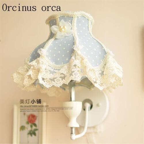 Mediterranean Garden cloth wall lamp bedroom corridor European style country retro decoration bedside wall lamp free shipping