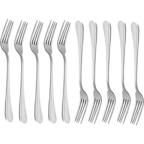 Dinner Forks, Heavy-Duty Stainless Steel Dinner Forks Set of 10