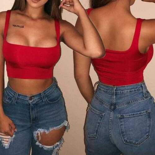Ladies Movement Camisole Backless Sleeveless Solid Color Sexy Shaping Chest Pad Vest Slim Underwear Sling Crop Women Tops Топ