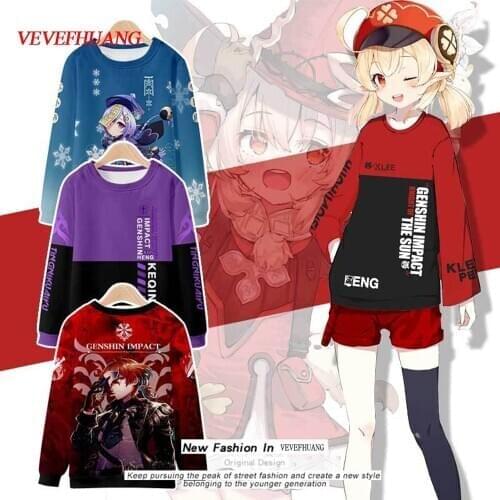 VEVEFHUANG Kосплей Genshin Impact 3D Cosplay Hoodies Sweatshirts Print Causal Anime Pullovers Tracksuit Sports Jacket Project