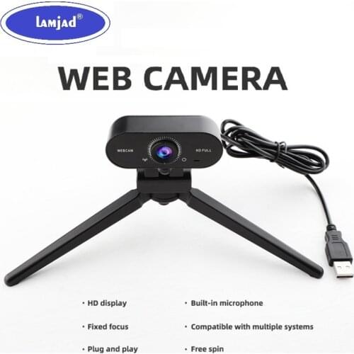 W16 2K/1080P HD Webcam with Mic Rotatable PC Desktop Web Camera Autofocus Mini Computer WebCamera Cam Video Recording Work