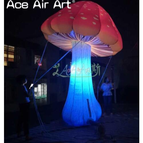 Vivid beautiful inflatable mushroom with colorful lighting made in China