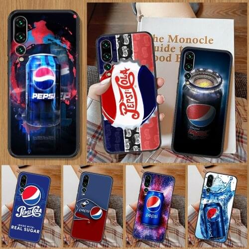 Funny Pepsis Cola Phone Case For Huawei P Mate P10 P20 P30 P40 10 20 Smart Z Pro Lite black soft shell fashion bumper trend