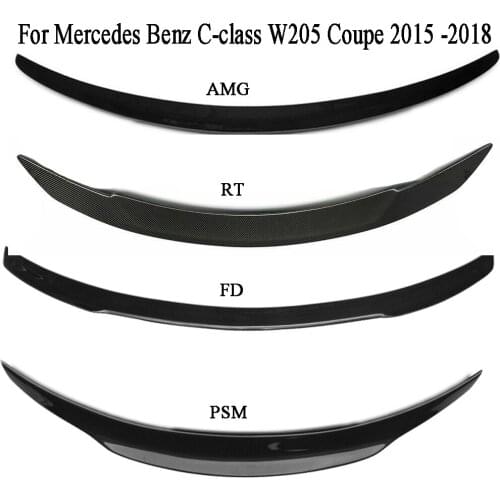 Carbon Fiber Rear Trunk Spoiler For Mercedes Benz C-class W205 C200 C300 Coupe 2015 2016 2017 2018 AMG PSM RT Style