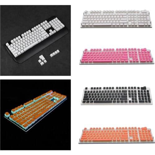 108Key RGB Pudding Gaming Keycaps Replacement for Cherry MX Mechanical Keyboards
