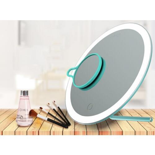 LED Beauty Makeup Mirror Desktop Folding Dressing Mirror Portable Mini Magnifying Glass Live Fill Light Beauty Mirror