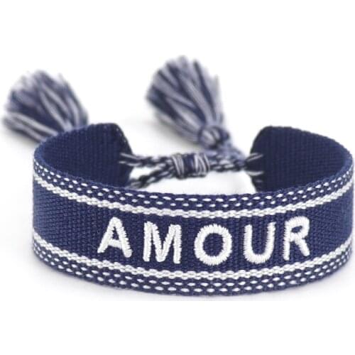 ZG New Color Woven LUCKY LOVE Lady Bracelet Hand Woven Cotton Friend Friendship Wristband Couple Bracelets