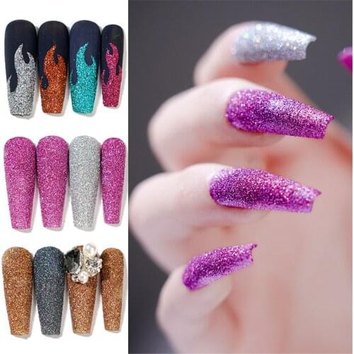 12Pcs/Set Nail Glitter Mix Colors Nail Art Fine Glitter Powder Dust UV Gel Polish Acrylic Nail Tips DIY Decoration Tools