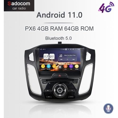 9" PX6 TDA7851 Android 10.0 8 Core 4GB RAM Car DVD Player GPS map RDS autoradio wifi 4G car radio 5.0 For Ford Focus 2012 - 2018