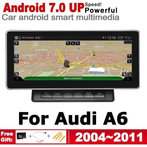 10.25" HD Screen Stereo Android 7.0 up Car GPS Navi Map For Audi A6 4F 2004~2011 MMI Original Style Multimedia Player Auto Radio