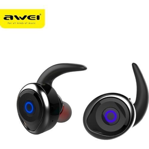 AWEI T1 TWS Wireless Earphones With Microphone Sports Waterproof mini Bluetooth Headset handfree true Wireless Earbuds Stereo