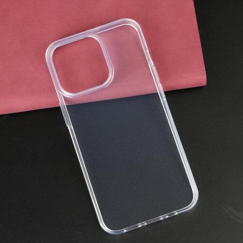 For iPhone 13 Pro Max Mini Phone Case Clear Plain TPU Soft Silicone Back Protective Cover Transparent Fundas