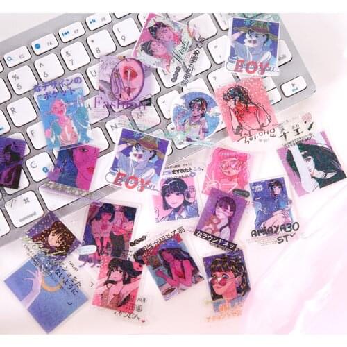 40 pcs Sailor Moon Girls Kawaii Decorative Sticker,sticky scrapbooking accessories,for journal or album,Glitter Diary Stationery