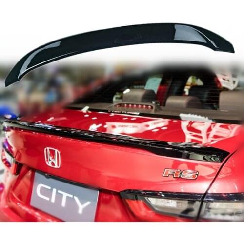 For Honda City RS Spoiler 2020 2021 2022 Car Tail Wing Decoration ABS Plastic Unpainted Primer Rear Trunk Spoiler