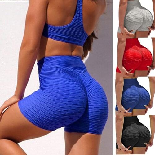 Womens High Waisted Yoga Shorts Scrunch Butt Push Up Fitness Sport Gym Shorts Workout Leggings Running Sportswear Training Pant