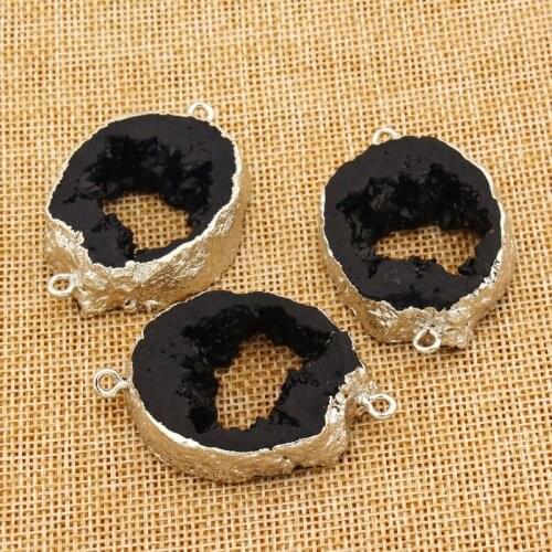 2pcs Hyperbolic Hollow Resin Bracelet Connectors DIY Charm Jewelry Findings For Women Choker Necklace Earring Accessories F162