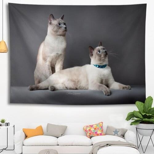 Hot Sale Custom Cute Cat Large Wall Tapestry Wall Hanging Bohemian Wall Tapestries Mandala Wall Art Decor