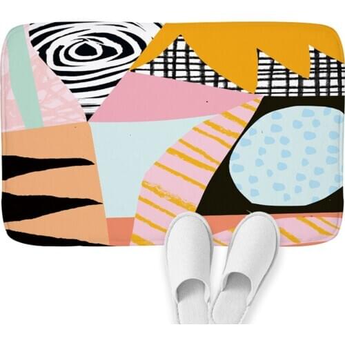Colorful Fashion Rug Mats Tropical Printed Doormat Baby Bedroom Carpet for Bedroom Kitchen Door Decorative Non-slip Doormat Mat