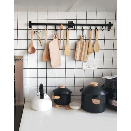 Kitchen Hook Rack Storage Hanging Rod Spatula Hanging Rack Tool Rack