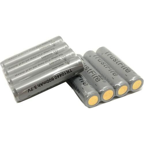 10pcs/lot TrustFire 10440/AAA 600mAh 3.7V Lithium Battery Rechargeable Batteries with Protected Borad For LED Flashlights