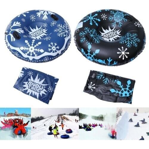 Ski Circle With Handle Inflatable Ski Circle Of Snow Tube Skiing Thickened Size Circle Snow Ski Winter Sledges Tubing for Winter