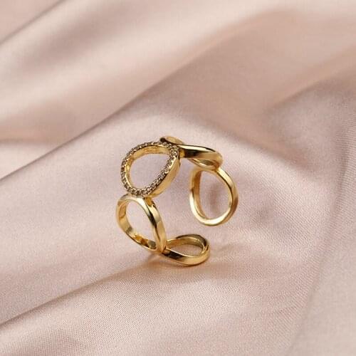 Minimalist personality atmospheric student cold trend ring