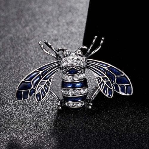 Fashion Mens Vintage Brooches Jewelry Nice Enamel Insect Hijab Accessory Brand Rhinestone Men Brooch Pin Womens Hats Jewelry