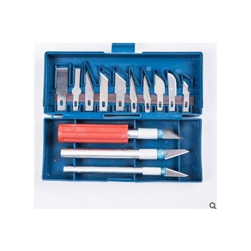 Sharp DIY PCB Repair Cutting Tool for Wood Carving Fruit Food Sculpting Art Set with 10 alloy steel blades