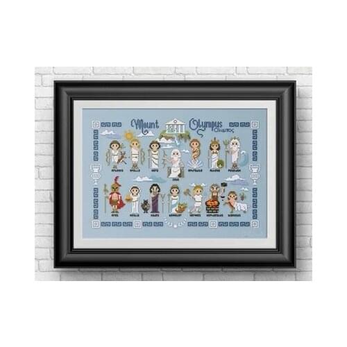 Girls Cross Stitch Set sky blue Cross-stitch Kit Embroidery Needlework Craft Packages Cotton Fabric Floss Designs Embroidery