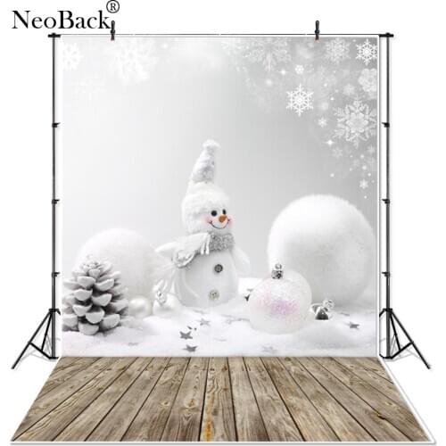 NeoBack Full sizes Thin Vinyl Photography Backgrounds Christmas Theme Snowman Photographic Backdrops Studio Photo Props P3080