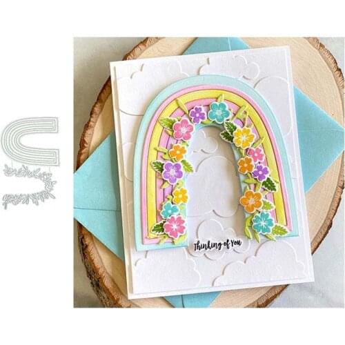 2021 New Flowers Plants Arched Door Metal Cutting Dies Shape Scrapbooking Craft Stencil Card Making Mould Sheet Decor Template