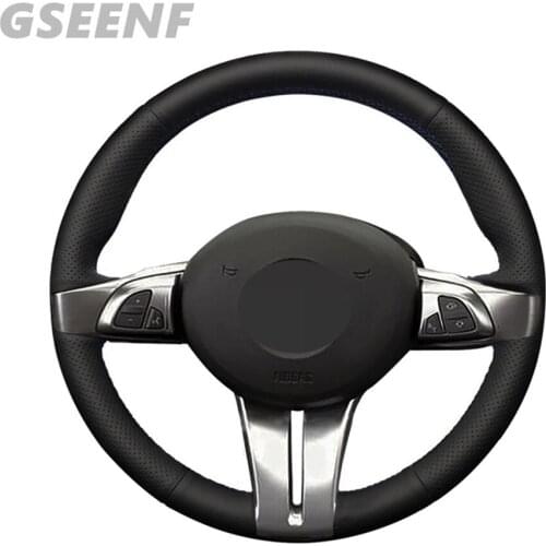 Car Accessories Steering Wheel Cover For BMW Z4 2003-2006 Black Hand-stitched Non-slip Comfortable Artificial Leather