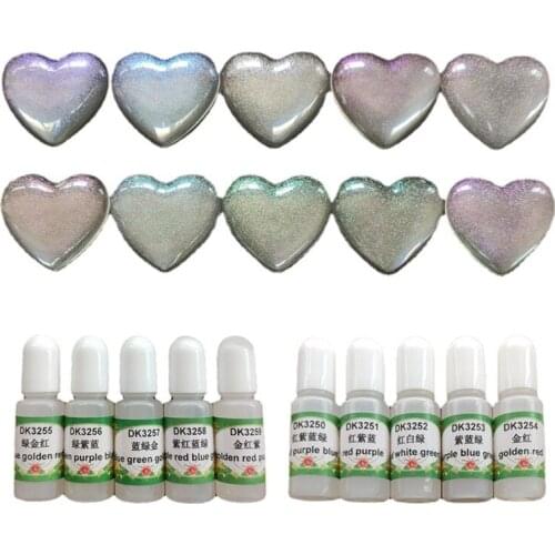 10 Colors Epoxy UV Resin Pigment Epoxy Resin Dye Liquid Colorant DIY Art Crafts Jewelry Making Coloring Decoration