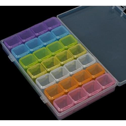 Portable 7 Day Weekly 28 Grids Pill Box Tablet Medicine Box Drug Dispenser Tablet Holder Organiser Pill Case