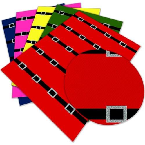 Multi-color Santas Belt Synthetic Faux Leather Fabric for Tool Bag Wallet Craft Material 30x136 Cm