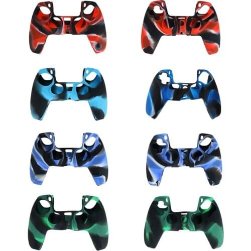 Camouflage Handle Sleeve Silicone Case Skin Protective Cover for PlayStation PS5 T3LB