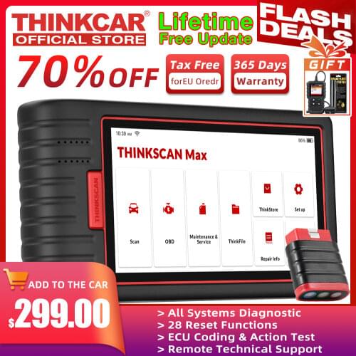 Thinkcar Thinktool Max OBD2 Scanner Professional Full System OBD 2 Diagnostic Scanner Car Auto Scanner ECU Coding Active Test