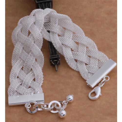 SL-AH003 Wholesale Silver Color Gift Women Lady Nice High Quality Fashion Jewelry Mesh Weaving /bbrajsya Aarairya