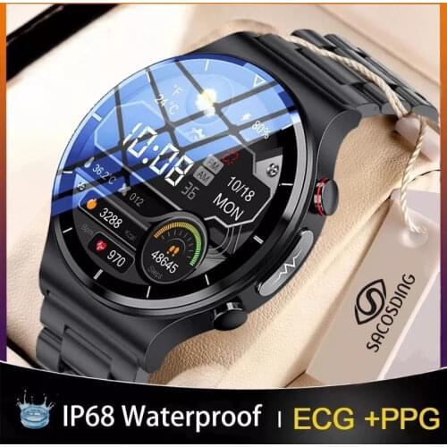 Thermometer Smart Watch 360*360 HD Full Touch Screen ECG Heart Rate Monitor Blood Oxygen Sport Smartwatch Weather Forecast Clock