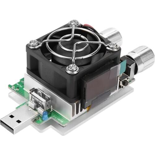 Hot Sale 35W Constant Current Double Adjustable Electronic Load Quick Voltage USB Tester Voltmeter Aging Discharge Meter