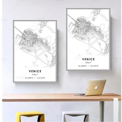 VILNIUS VIETNAM VIENNA VENICE VUKOVAR City Map Poster PaintingWorld CityMap