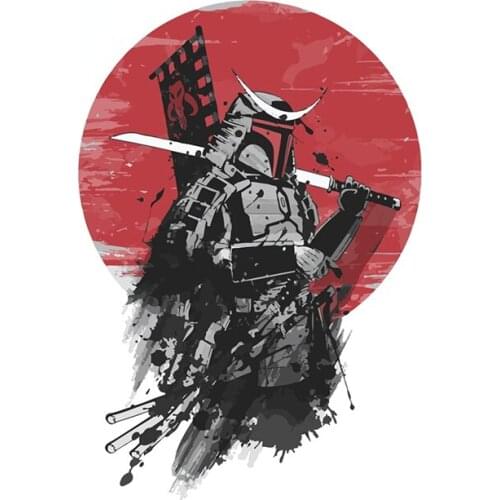 13cm x 8.7cm for Samurai Warrior Vinyl Car Stickers Scratch-Proof Waterproof Party Decal Trunk Windshield Decoration