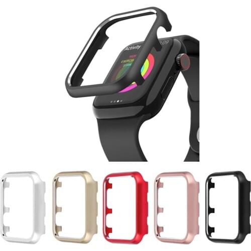 Aluminium Alloy Screen Protector for Apple Watch 42mm 38mm 40mm 44mm Frame Protective Case for iWatch 5 4 3 2 1 Plating Shell