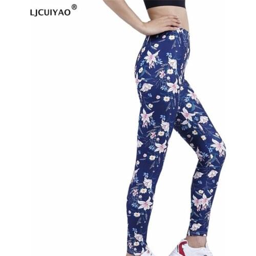 LJCUIYAO Women Leggings Gym Fitness Sport Push Up High Waist Workout Slim Sportswear Ankle-Length Polyester Knitted 2021 Clothes