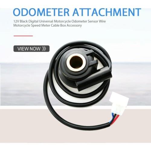 12V Black Digital Universal Motorcycle Odometer Sensor Wire Motorcycle Speed Meter Cable Box Accessory Safe To Use