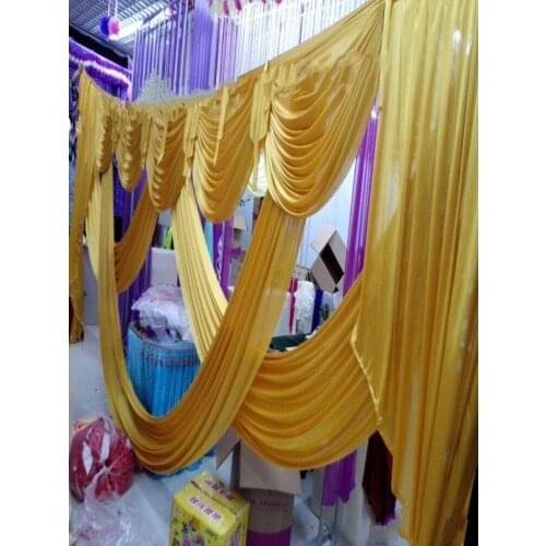 3*6m Wedding Decoration Backdrop With Swags Wedding&Banquet Background Curtain Backdrop