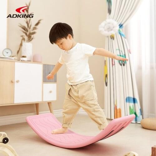 ADKING Childrens Indoor Smart Sensory Integration Training Balance Curved Board Bending Warp Puzzle Household Toy Seesaw