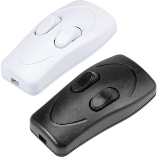 Double Control Switch Floor Light Table Lamp Push Button Switches Black White Color